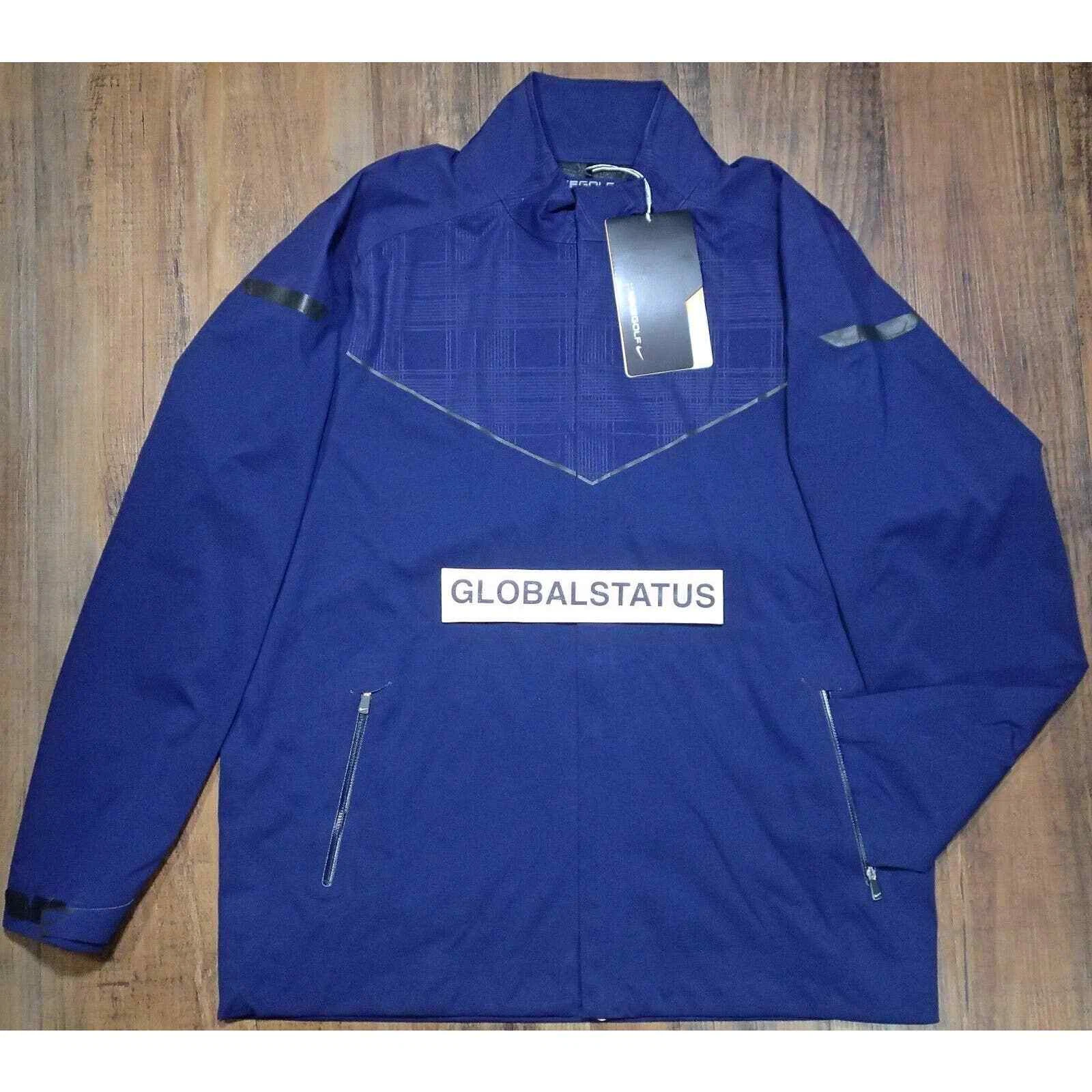 NIKE GOLF STORM-FIT ELITE WATERPROOF FULL ZIP NAVY JACKET LARGE (416272-440)