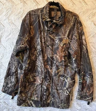 Game Winner Jacket Mens Medium Mossy Oak Camouflage Hunting Full Zip Long Sleeve