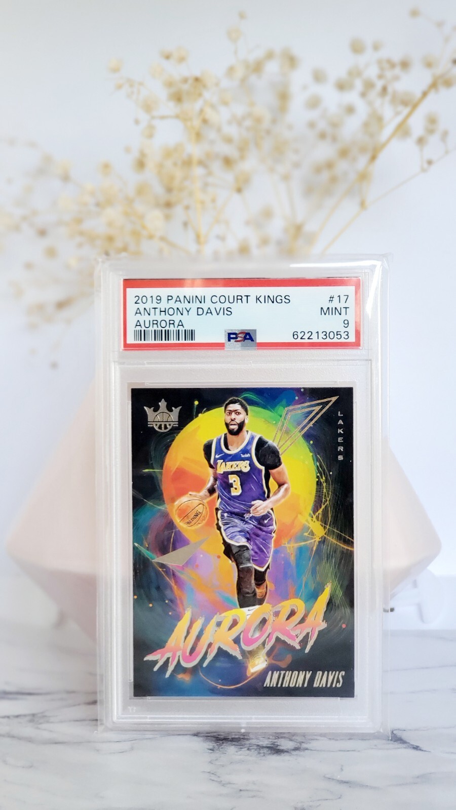 2019-20 Panini Court Kings Anthony Davis SSP Aurora PSA 9 Mint!