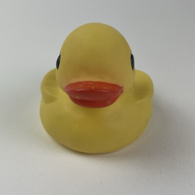 The First Years Yellow 4'' Rubber Duck Duckies Bathtub Toy 1980 Vtg Bath Toy