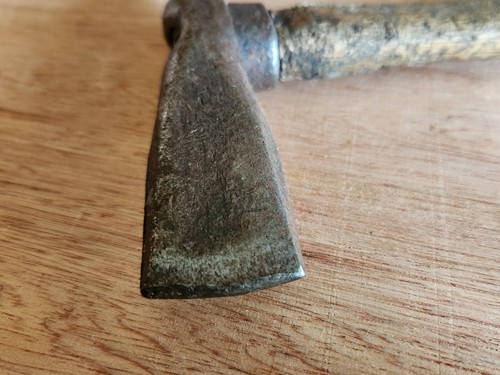 Slag Hammer Chipping Scaling Welding Blacksmith Unusual Mystery Vtg Wood Handle - Picture 11 of 24