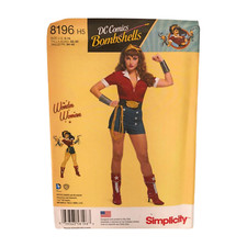 Simplicity Wonder Woman Sewing Pattern  8196, size: 6  14 