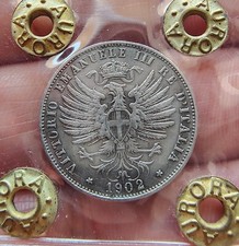 Vittorio Emanuele III, 25 centesimi 1902 periziata Aurora BB