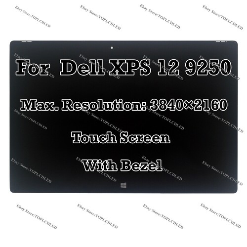 12.5" Dell XPS 12 9250 UHD 4K LCD LED Display Touch Screen Digitizer Assembly - Picture 1 of 11