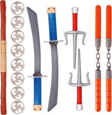 15PCS Ninja Warrior Toy Weapons Role Play Set for Children Pretend Play Battles
