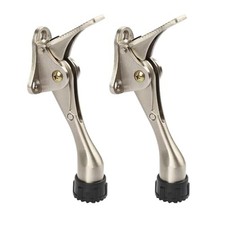 Kickdown Door Stopper 4 Inches - 2 Packs One Touch 4inch 2pack 4inch Silver