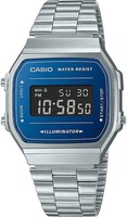 Casio Vintage Unisex Uhr Mit Blauer Zifferblatt A168WEM-2BEF