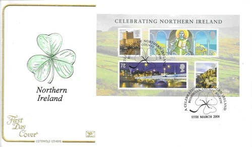 2008 Celebrating N.Ireland MS, Cotswold FDC (unaddressed), Bushmills SpHS
