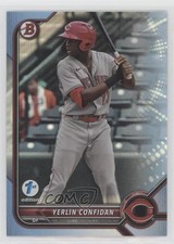 2022 Bowman Draft 1st Edition Sky Blue Foil Yerlin Confidan #BD-199 0a3