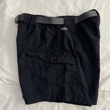 Columbia Boy's Shorts w Belt size S Black Pockets Nylon VGUC