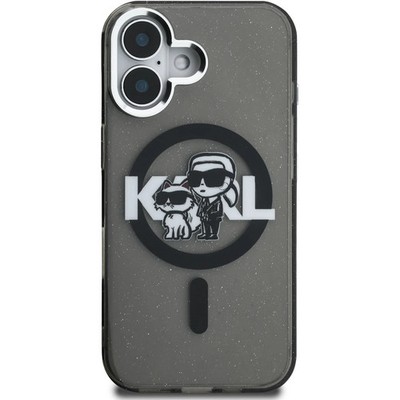 Karl Lagerfeld iPhone 16 Hülle Case Magsafe Karl & Choupette Sketch