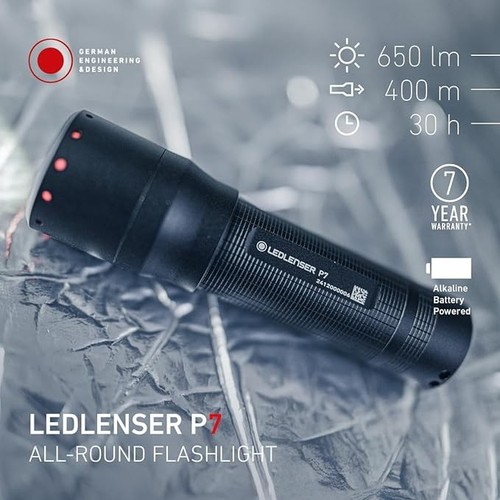Ledlenser P7 LED Small Torch, 650lm, Powerful 400m Adjustable Focus, Lightweight - Picture 2 of 5