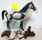 Vintage Marx Storm Cloud Pinto Spotted Horse 2071 White Brown Johnny West Damage
