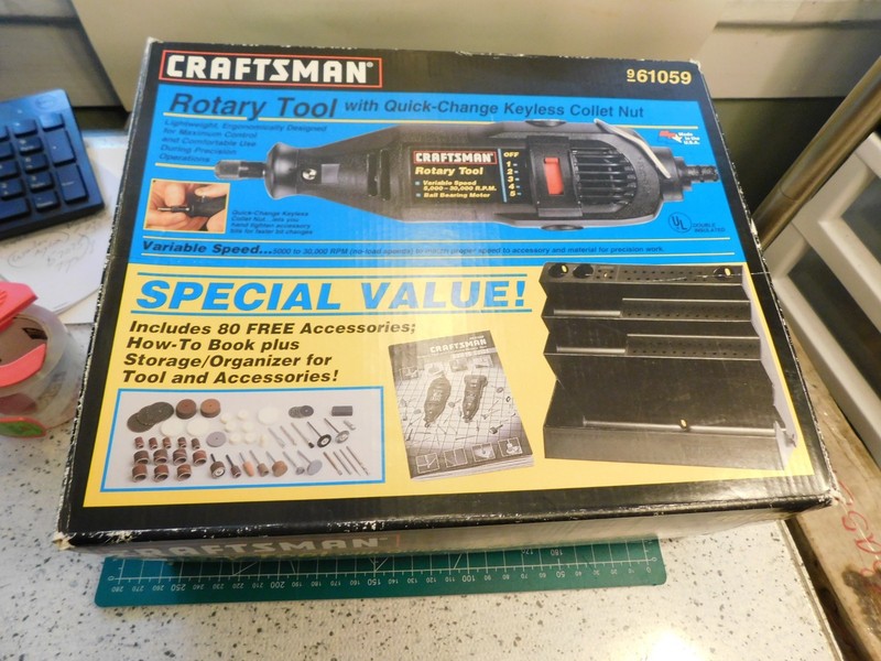 Craftsman #61059 Die Grinder Rotary Tool w/Accessories/Original Box Made in USA!