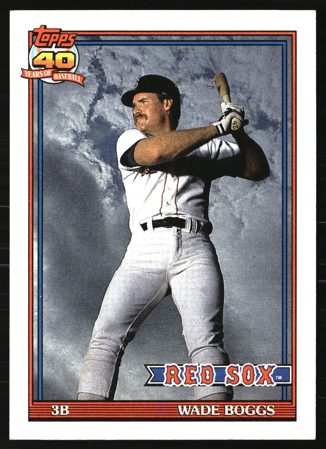 1991 Topps #450b Wade Boggs Free Shipping
