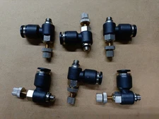 (6) SC04-05 Adjustable Flow Control Elbow M5 to Push-to-Connect 4mm OD Tube