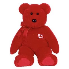 TY Beanie Buddy - PIERRE the Bear ( Canada Exclusive ) - MWMTs Stuffed Animal