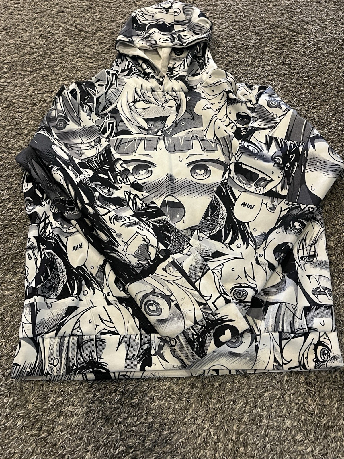Ahegao Face 3D Printing Hoodie Hentai Manga Mens Jumper Pullover Sweatshirt Tops