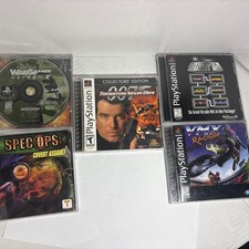 PlayStation PS 1 Game Lot, 5 Games Mixed Games 007 Racing Games War games Arcade
