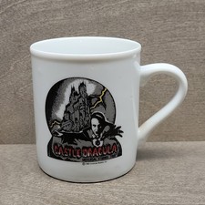 Vintage 1980 Castle Dracula Coffee Cup Mug Universal Studios Tour Papel Monsters