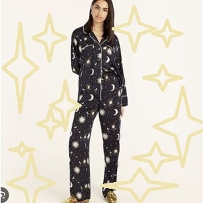 SOMA Cool Nights Long Sleeve Set Top Shirt Bottom Moon Stars