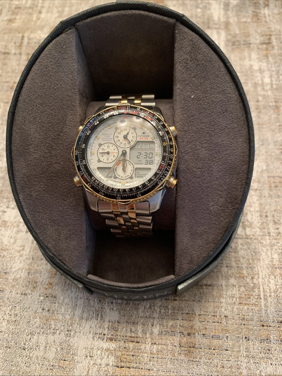 Citizen Navihawk C300 Two Tone Watch New Battery