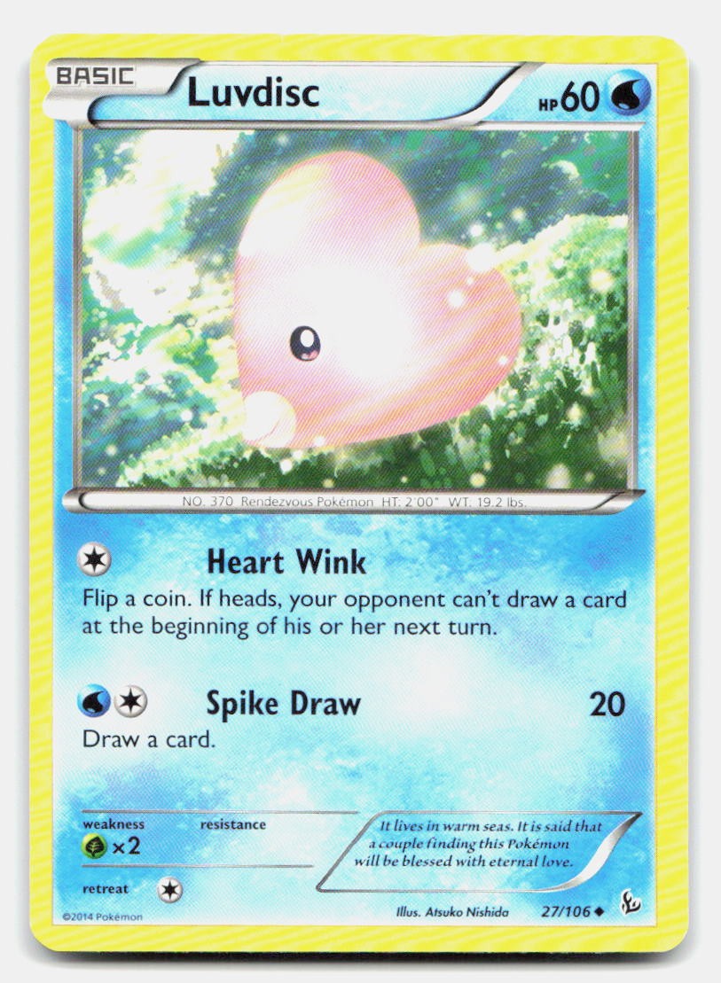 Luvdisc 27/106 Uncommon Flashfire Pokemon NM/LP