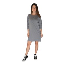 NEW GAP Gray T-shirt Dress w/Exposed Back Zip - 3/4 Sleeve Size XL