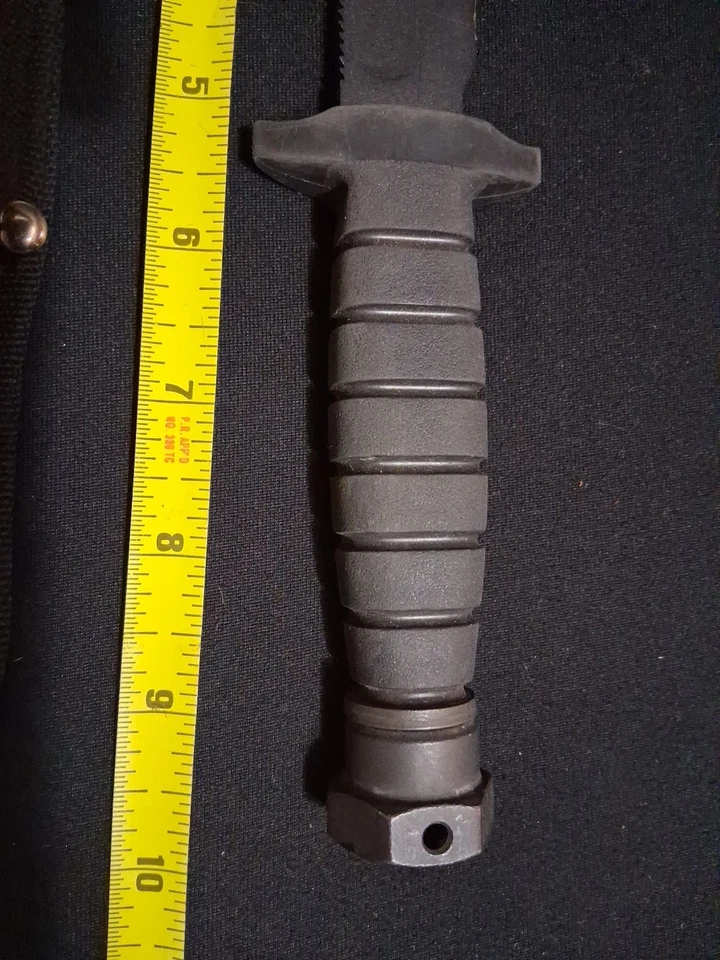 CUCHILLO DE LUCHA BLACKED OUT USN-ESTILO ONTERIO-con funda L@¿@K! EXCELENTE CUCHILLO Foto 2 de 4