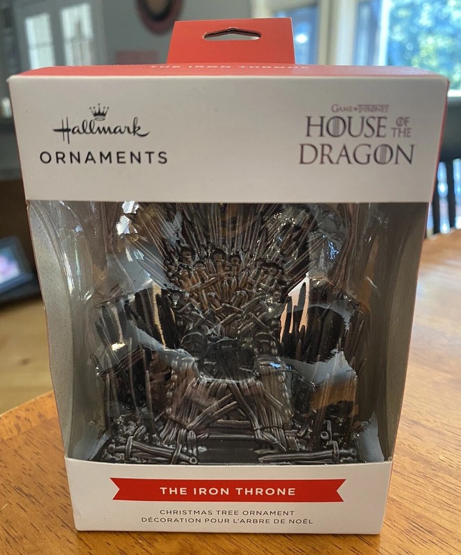 Hallmark House of the Dragon Iron Throne Christmas Ornament - NEW IN BOX!