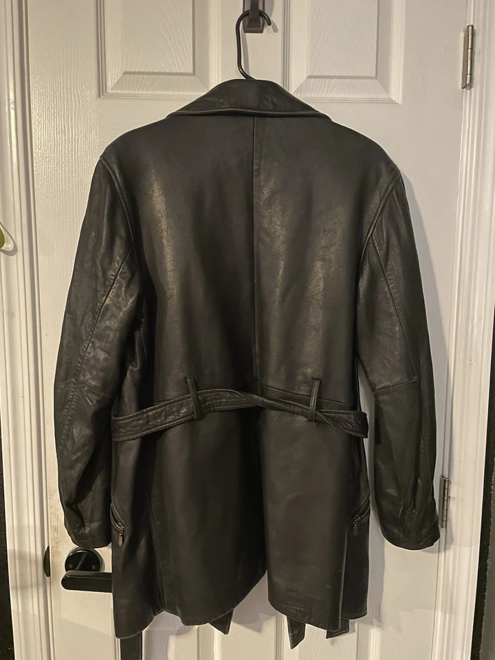 Classiques Entier Women's Trench Style Leather Jacket | Large - Image 2 of 4