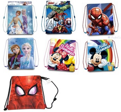 Turnbeutel 40x30cm Avengers, Spiderman, Frozen Mickey, Minni Lizenzartikel