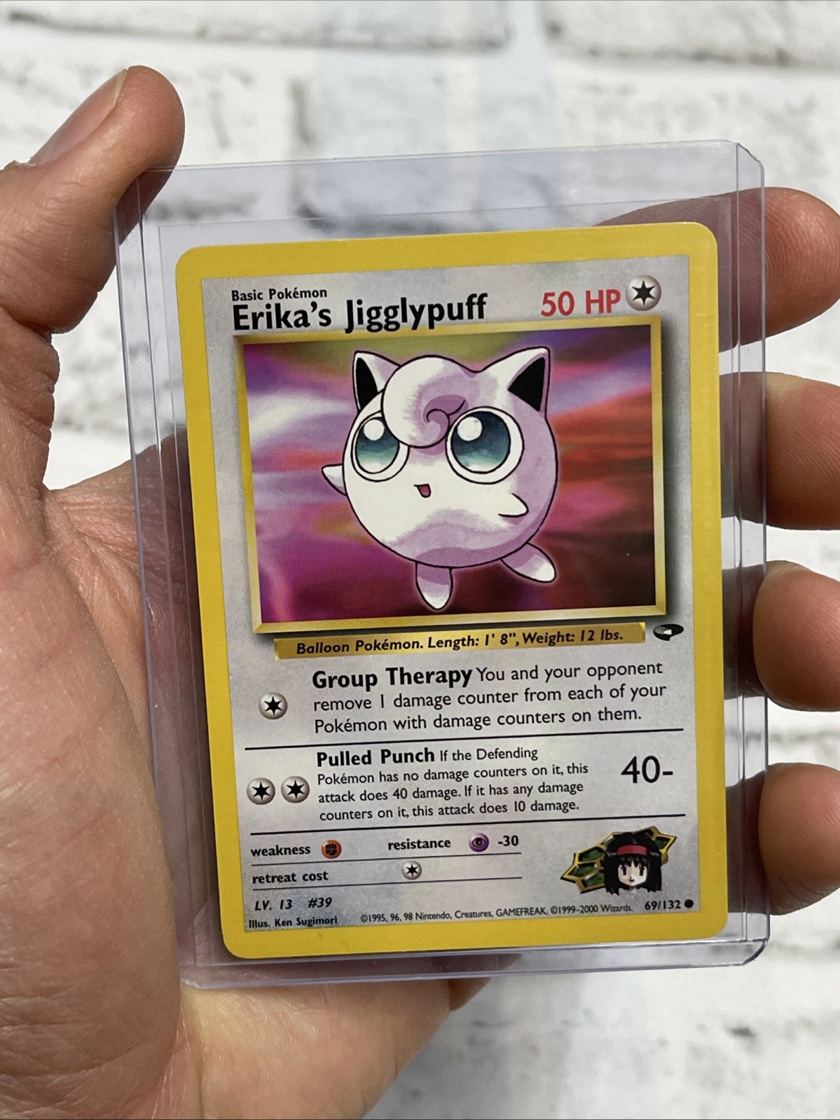 Pokémon Erika's Jigglypuff 69/132 Unlimited Pokemon Gym Challenge NM Vintage TCG