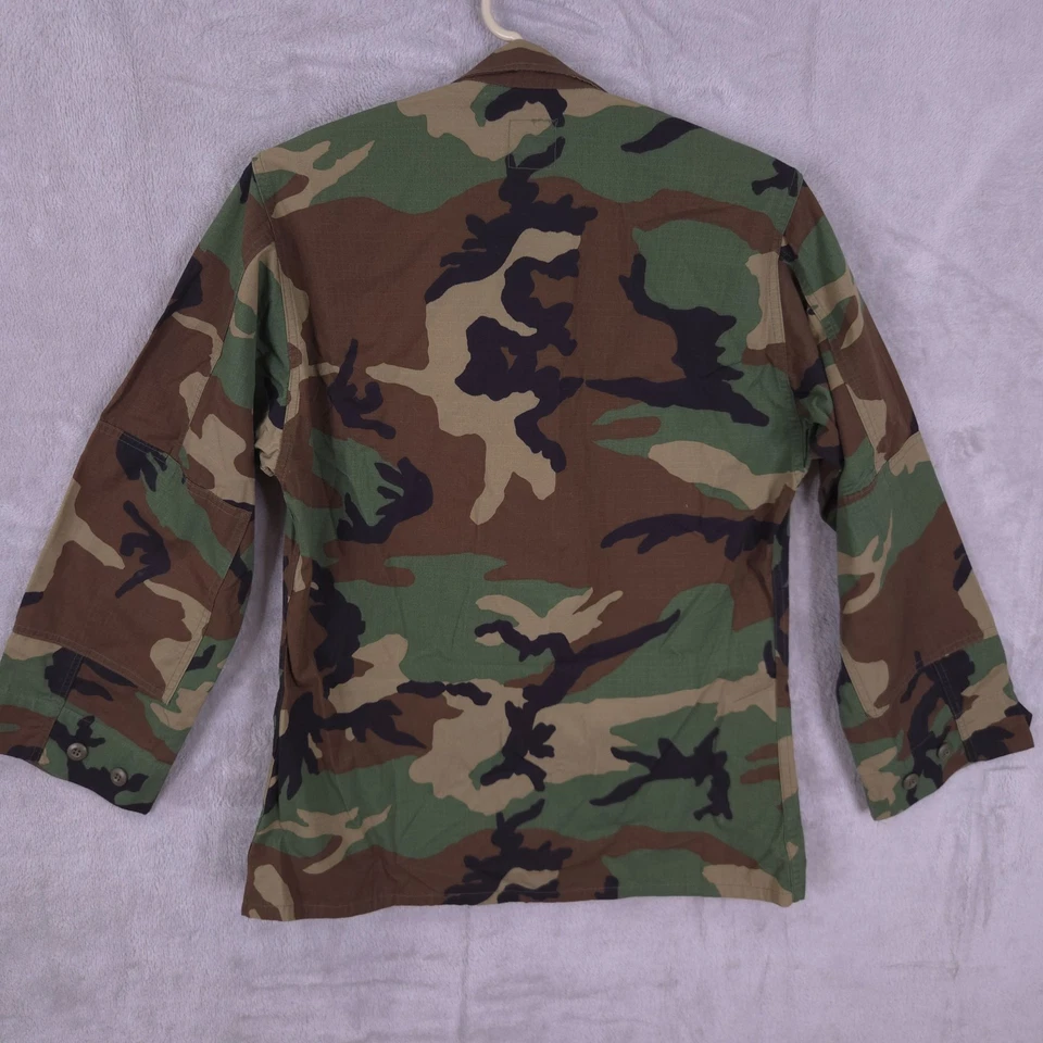 Vintage US Air Force Jacket Mens Medium Regular Woodland Camo Combat Patch 90s - Image 2 of 4