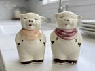 Vintage 50’s Shawnee Pottery 3 Inch Smiley Pig salt and pepper shakers