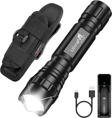 ULTRAFIRE Tactical Flashlight with Holster, Single Mode LED Flashlight 1000 High