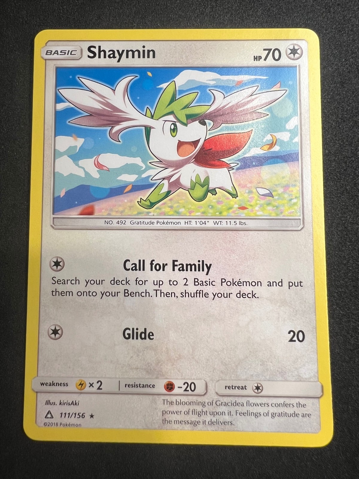 Shaymin 111/156 Rare Ultra Prism Pokemon 2018