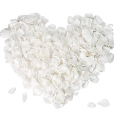 Dried Real White Rose Petals 2.1 oz, Freeze Dried Biodegradable Flower Petals...