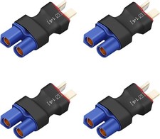 Yowoo 4 Pcs T Male Plug to EC3 Female Connector Plug Adapter for RC Lipo