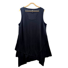 TS Taking Shape Dress Womens Tunic Plus Size S Black Textured Stretch Knit