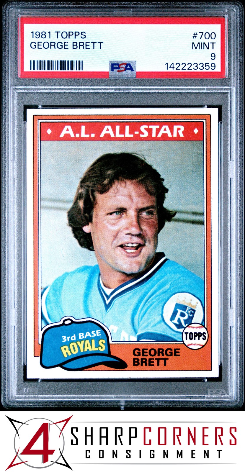 1981 TOPPS #700 GEORGE BRETT ROYALS HOF PSA 9