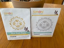 Simon says Stamp Hot Foil Plate Folk Art Floral Medallion and Matching Die