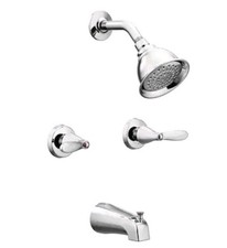 MOEN Adler 82602 Two Handle 1-Spray Tub and Shower Faucet in Chrome With Valve