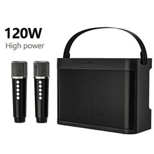20W Powerful Wireless Portable Dual Microphones Bluetooth Speaker Hifi Stereo