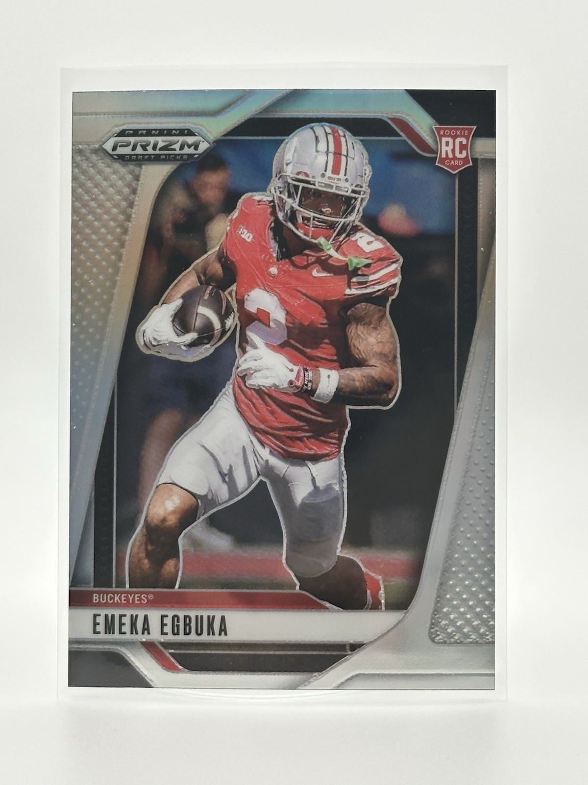 2025 Panini Prizm Draft Picks Emeka Egbuka #85 Silver Prizm RC Buckeyes