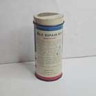 c.1950s MOBIL GAS & OIL TIRE TUBE REPAIR KIT METAL CAN GASOLINE CONTAINER AUTO — photo 5