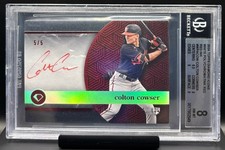 2024 Diamond Icons Colton Cowser White PolychromatINK RED Ink Auto #/5 BGS 8 MT