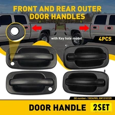2set Front & Rear Exterior Door Handles Textured 4 Piece For 99-2007 Silverado S
