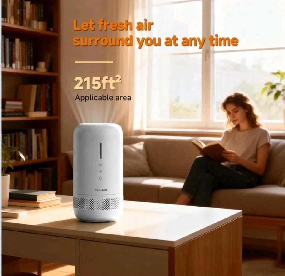 LG H13 True HEPA Air Purifier 215 Sq Ft 99.97% 360° Night Light Cleaner New - Image 3 of 4