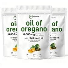 3 Pack Oregano & Black Seed Oil Softgels Natu...